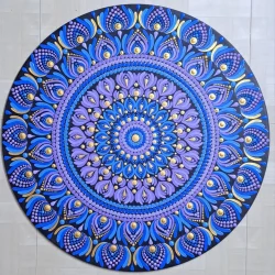 Dot mandala on MDF of 30" in round shape