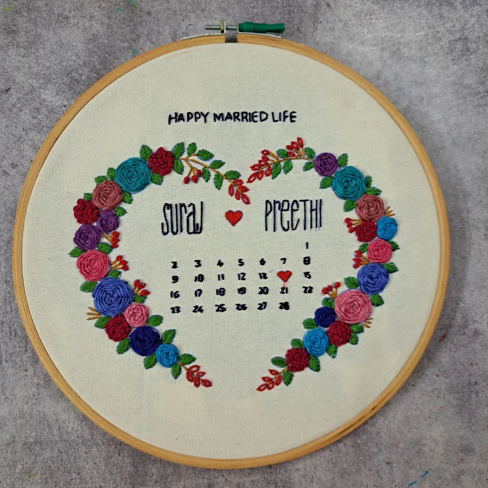 Embroidery DIY Kit of 12 inches diameter